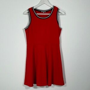 Charlotte Russe Red Mini Dress with Black and White Trim